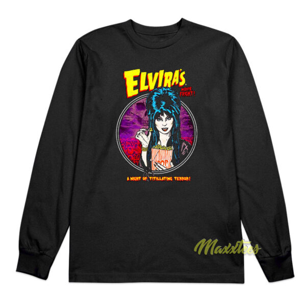Elvira Movie Fright A Night Of Titillating Terror Long Sleeve Shirt