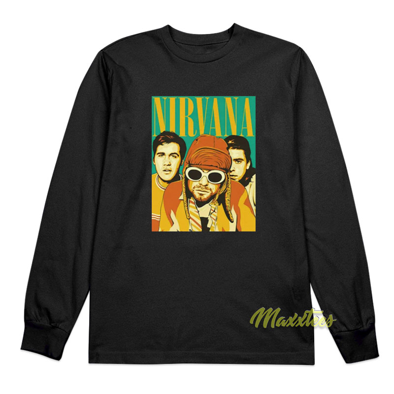 Nirvana Kurt Cobain Vintage Rock Supreme Long Sleeve Shirt