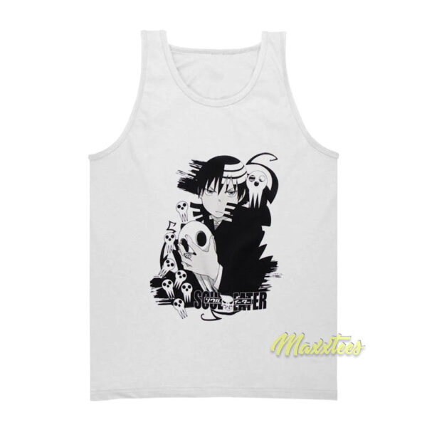 Soul Eater Death The Kid Black and White Tank Top