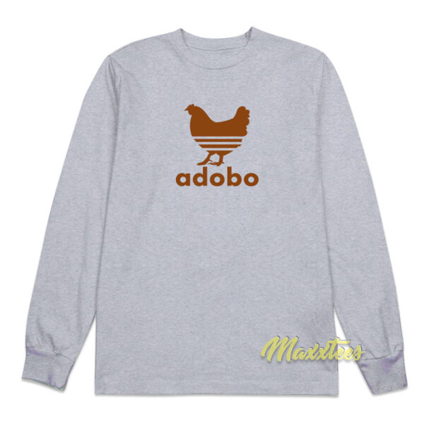 Adobo Chicken Adidas Parody Long Sleeve Shirt
