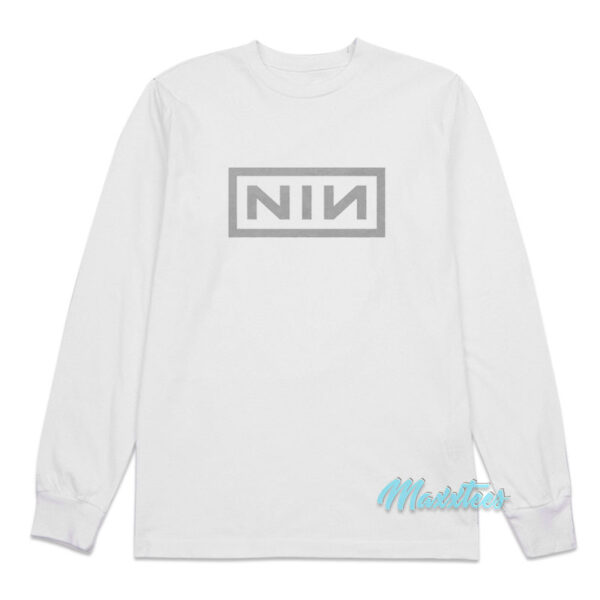 Captain Marvel Nine Inch Nails NIN Logo Long Sleeve Shirt