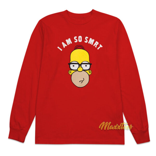 Homer Simpsons I Am So Smrt Long Sleeve Shirt