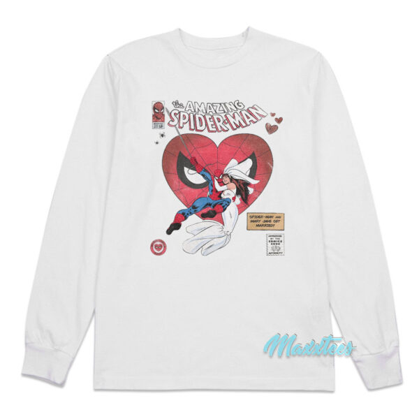 Spider Man And Mary Jane Get Married Long Sleeve Shirt