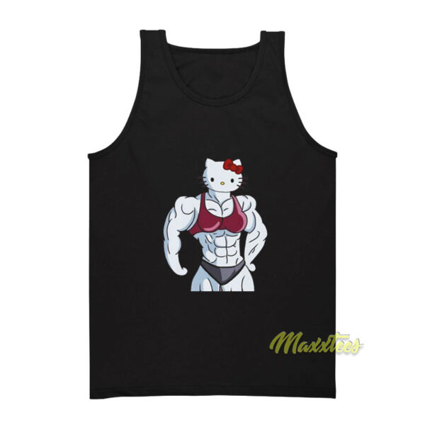 Muscular Kitty Hello Kitty Muscle Gym Tank Top
