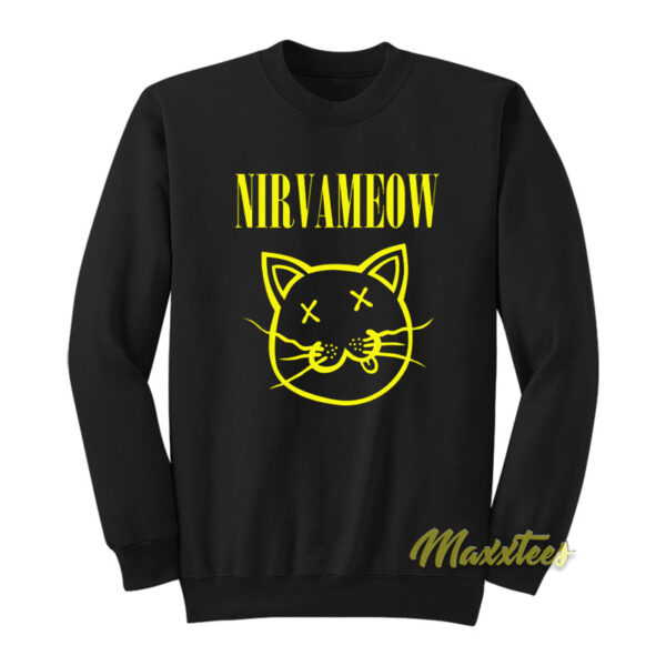 Nirvana Cat Nirva Meow Sweatshirt