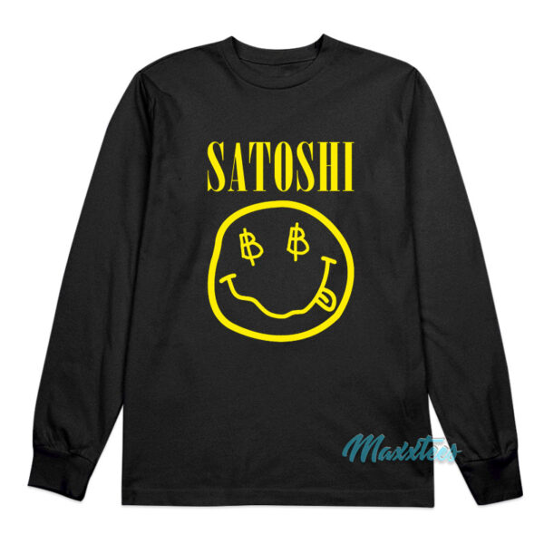 Nirvana Satoshi Smiley Face Long Sleeve Shirt