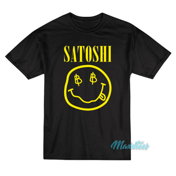 Nirvana Satoshi Smiley Face T-Shirt