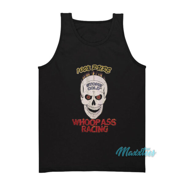 Stone Cold 100% Pure Whoop Ass Racing Skull Tank Top