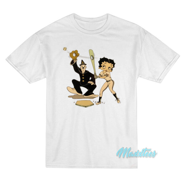 Betty Boop And Koko The Clown Baseball T-Shirt