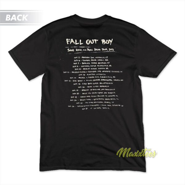 Vintage Fall Out Boy Tour 2013 Save Rock and Roll T-Shirt