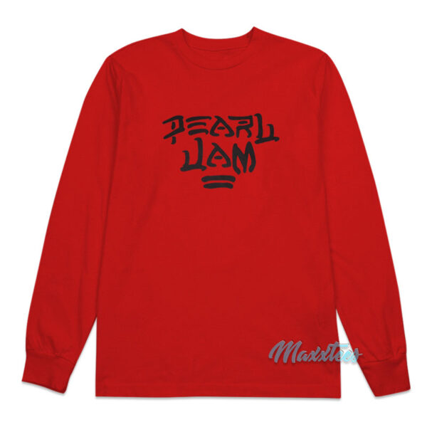 Brushstroke Logo Pearl Jam Long Sleeve Shirt