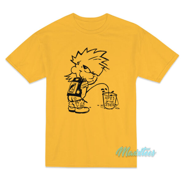 Calvin Punk Peeing Apes Of The State T-Shirt