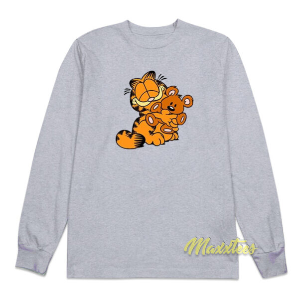 Garfield Hug Teddy Bear Long Sleeve Shirt