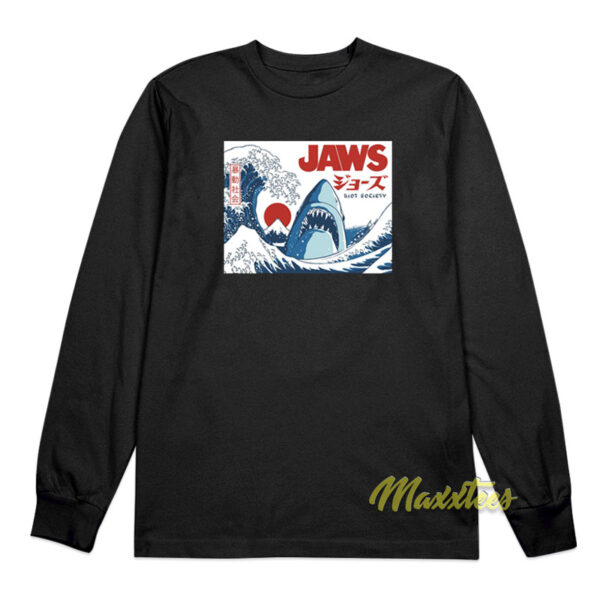 Jaws Shark Wave Boys Long Sleeve Shirt
