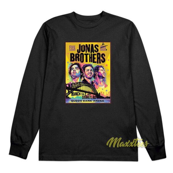 Jonas Brothers Tour 2024 Qudos Bank Arena Long Sleeve Shirt