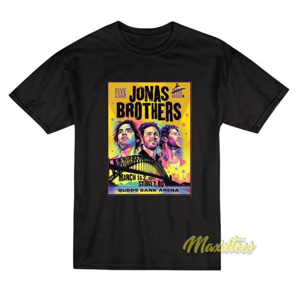 Jonas Brothers Tour 2024 Qudos Bank Arena T-Shirt