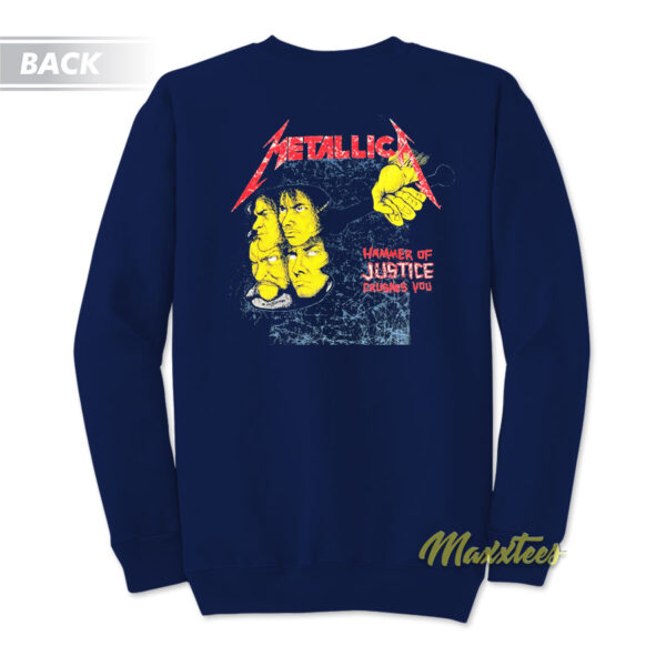 Metallica Hammer of Justice Crushes You Sweatshirt