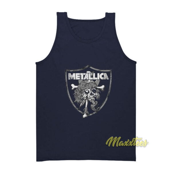 Metallica Oakland Raiders Skull Tank Top