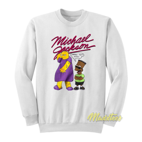 Michael Jackson Simpsons Thrill Out Man Sweatshirt