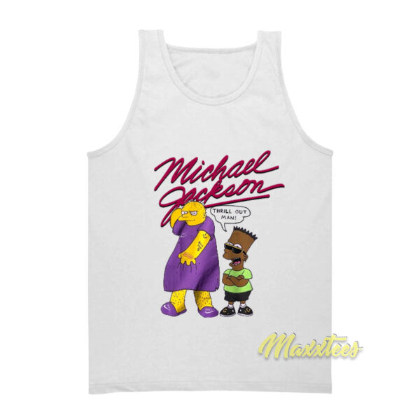 Michael Jackson Simpsons Thrill Out Man Tank Top