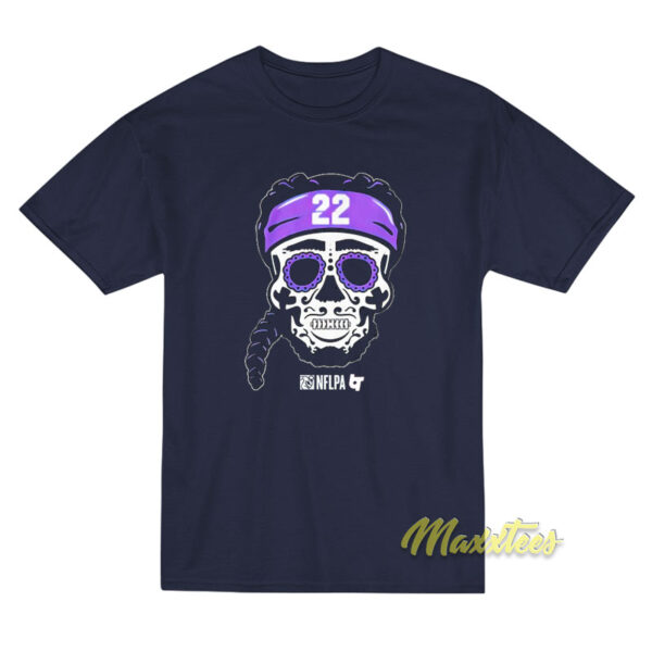 Derrick Henry Baltimore Ravens Skull T-Shirt