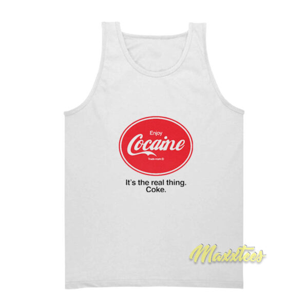 Enjoy Cocaine It's The Real Thing Coca Cola Tank Top