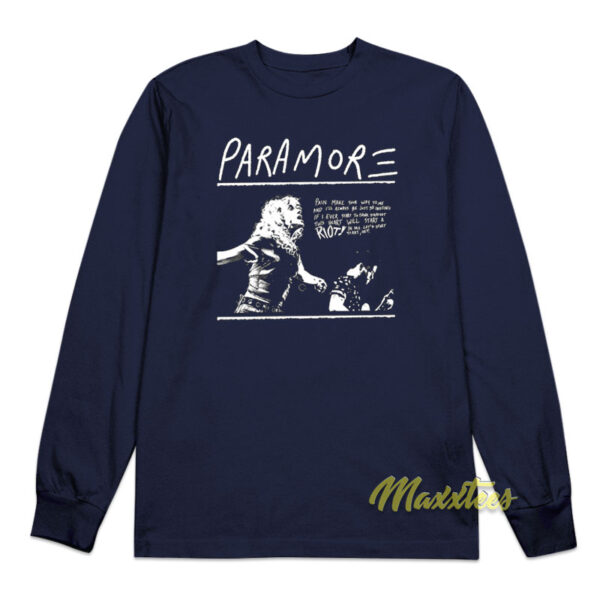 Paramore Start A Riot Long Sleeve Shirt
