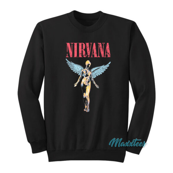 Nirvana In Utero Angel Blue Wings Sweatshirt