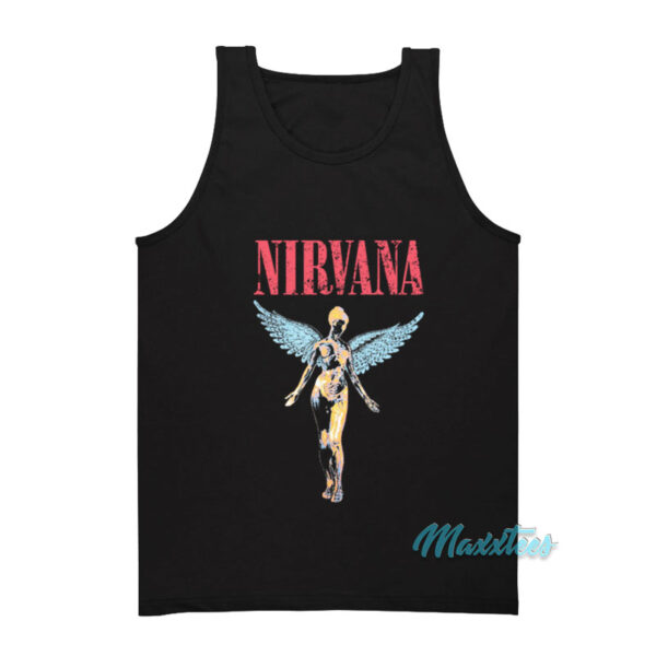 Nirvana In Utero Angel Blue Wings Tank Top