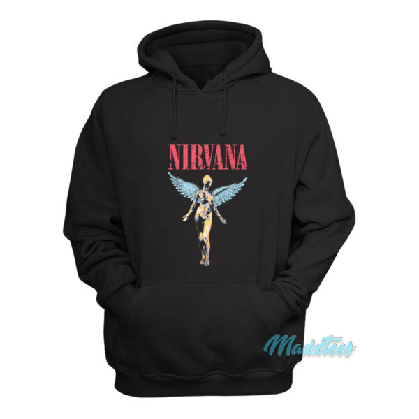 Nirvana In Utero Angel Blue Wings Hoodie
