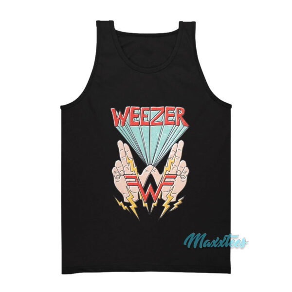 Weezer Hand And Lightning Tank Top